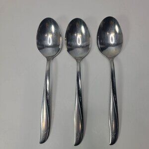 Oneida Community Stainless Flatware Twin Star Set of 3 Soup Spoons